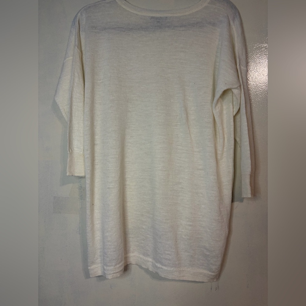 J.Crew women’s size S linen wool alpaca light sweater modest contemporary staple - Picture 7 of 9